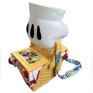 Disney Parks Mickey Minnie Picnic Basket Popcorn Bucket Strap Exclusive